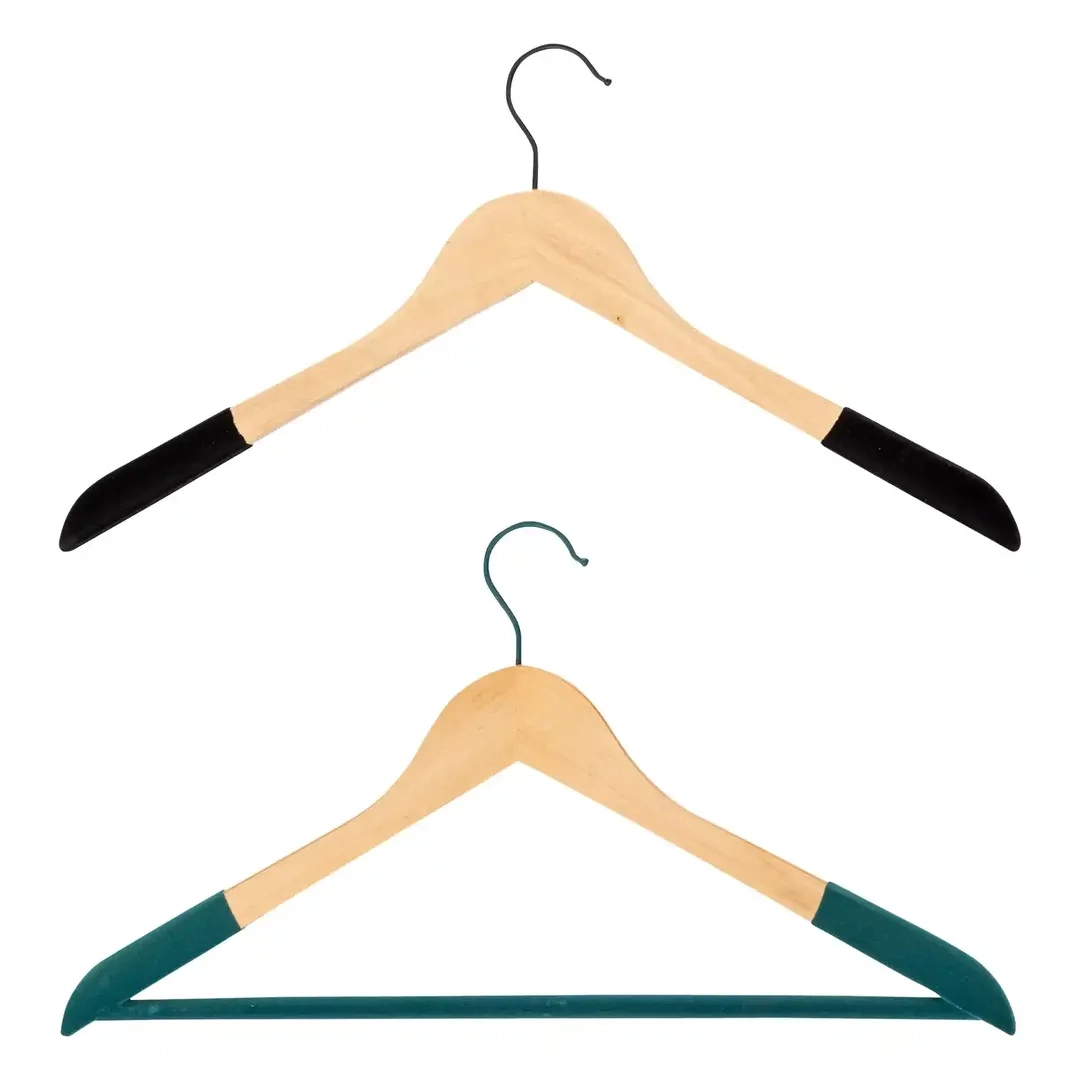 5Five Wood & Velvet Hanger (Multicolor)