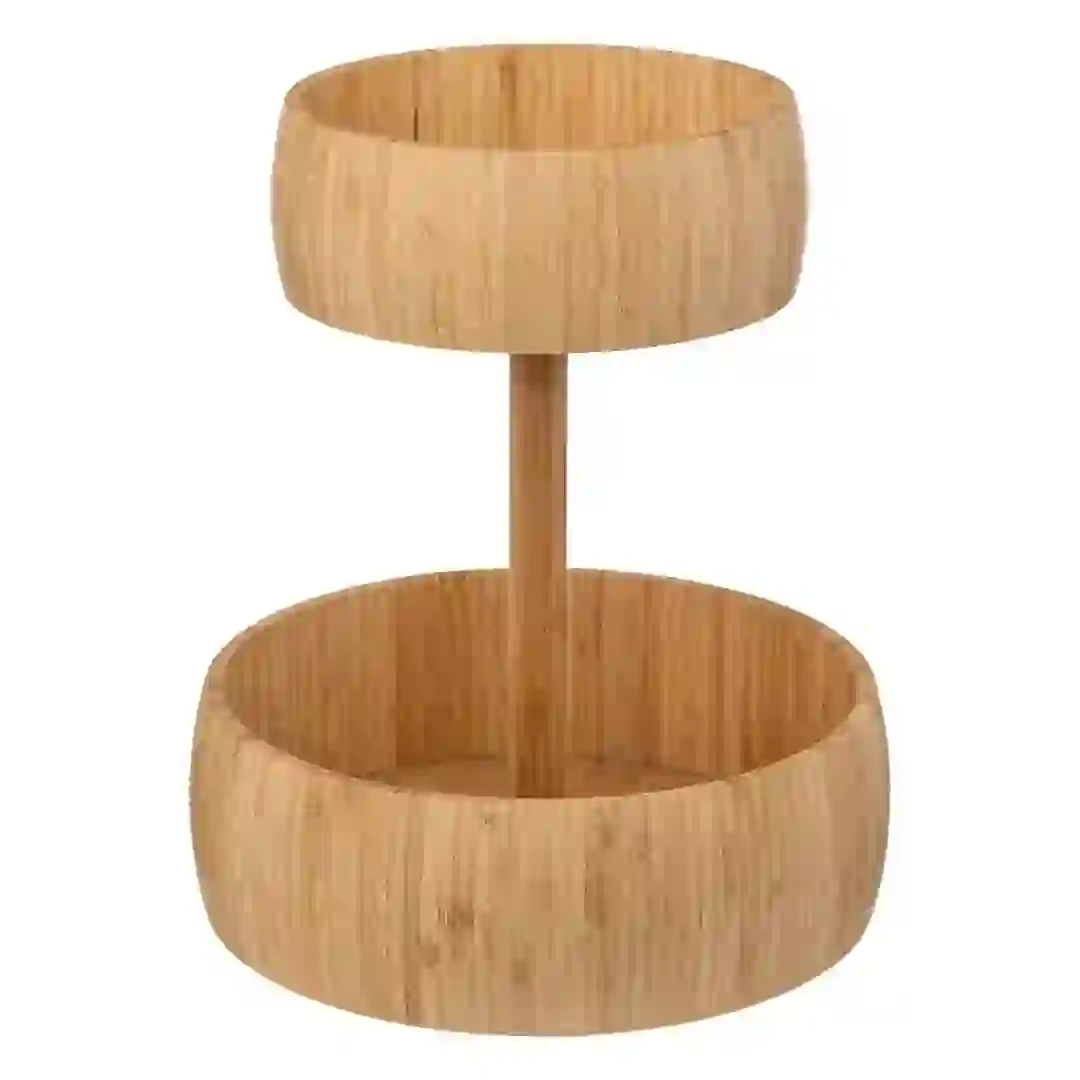 5Five 2-Tier Bamboo Fruit Basket (29 x 35.5 cm, Natural)