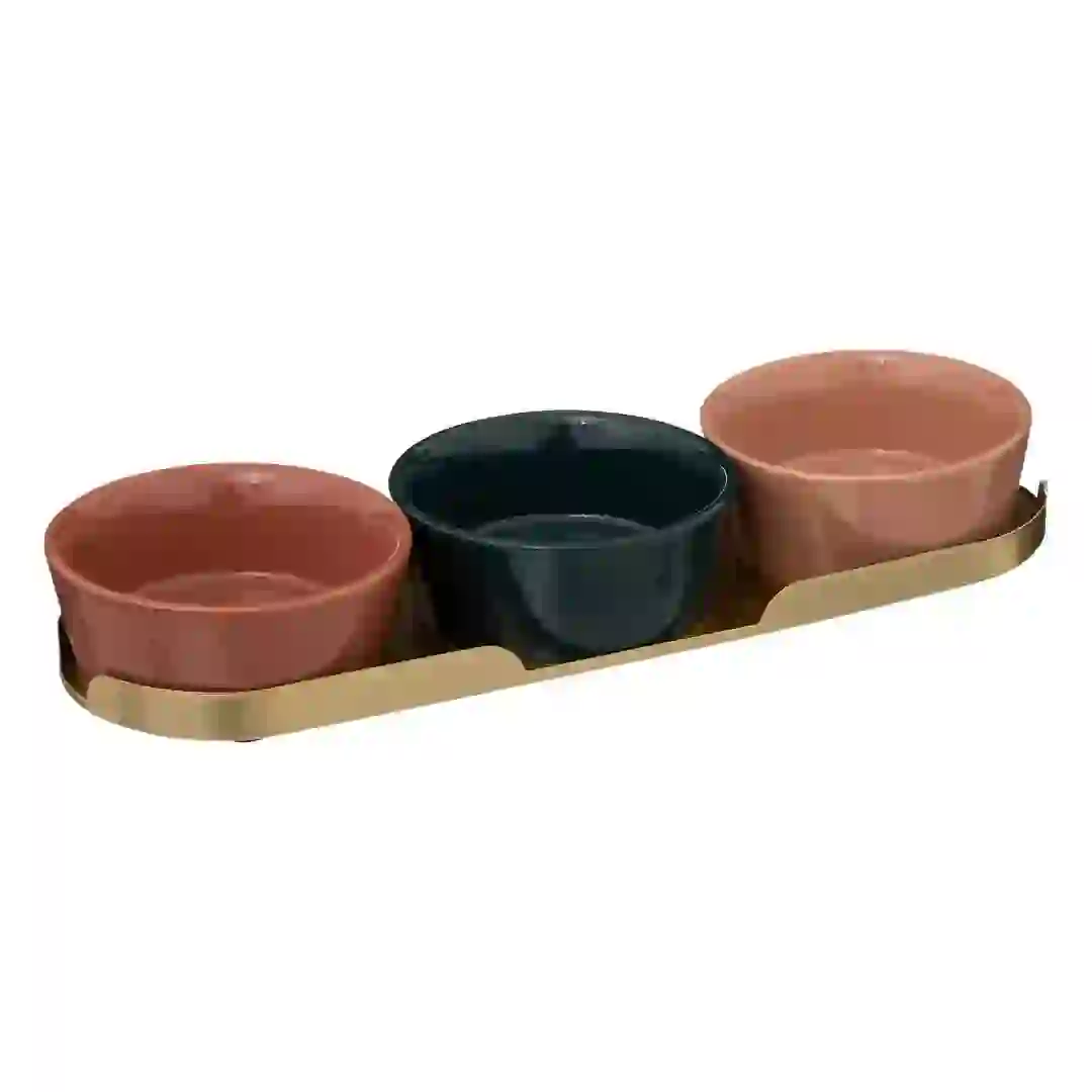SG Stoneware Appetizer Set (4 Pc., Multicolor)