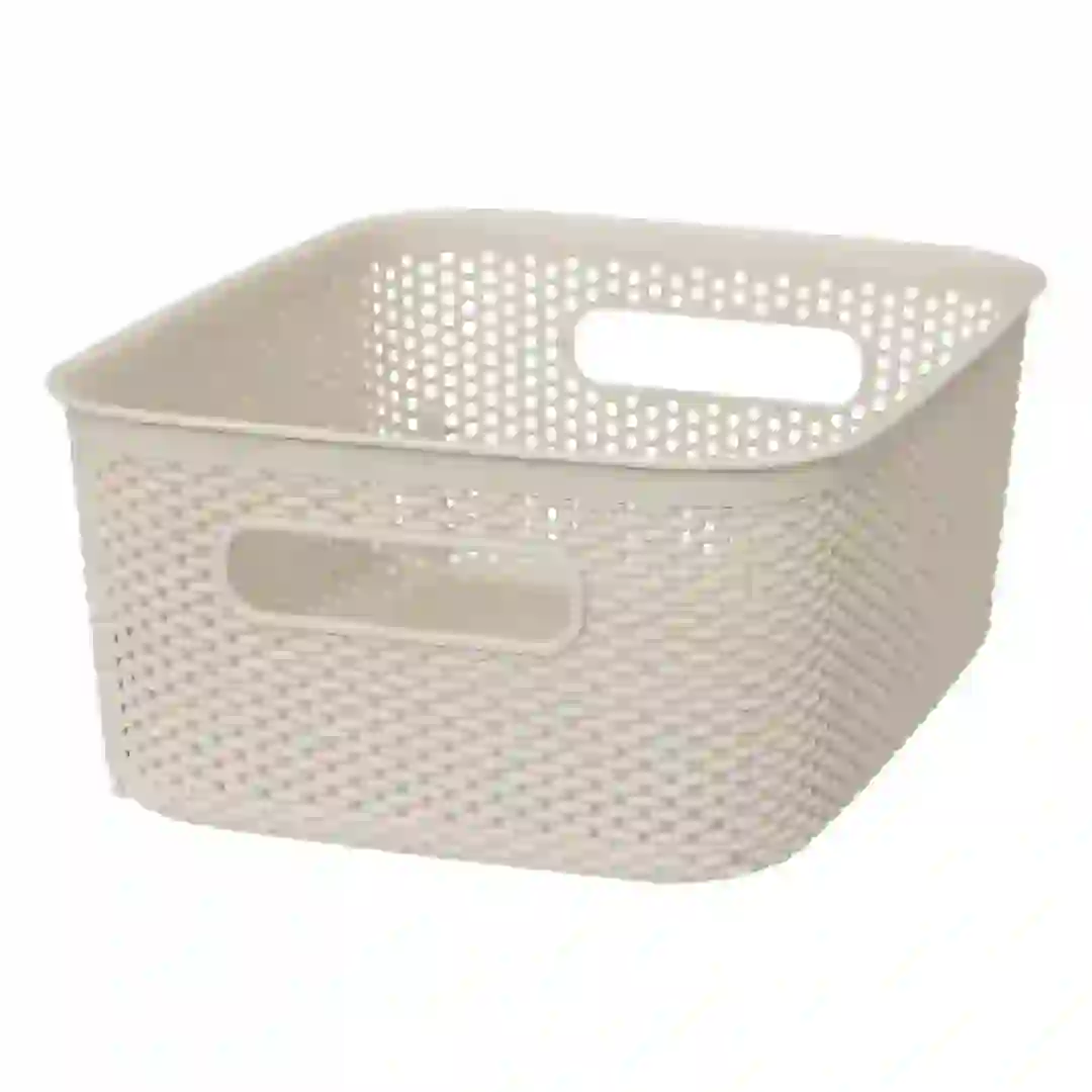 5Five Plastic Storage Basket (4 L, Beige)