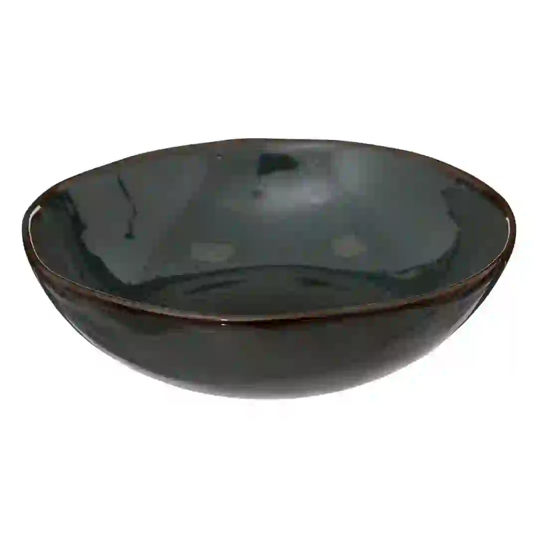 SG Jiling Stoneware Soup Plate (18.7 x 5.2 cm, Green)