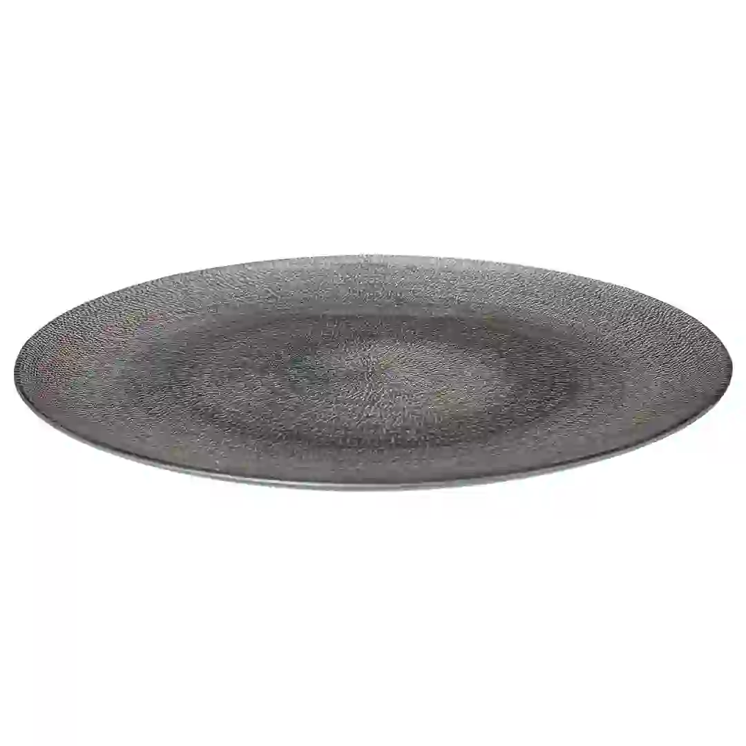 SG Aurore Glass Dinner Plate (28 x 1.4 cm, Gray)