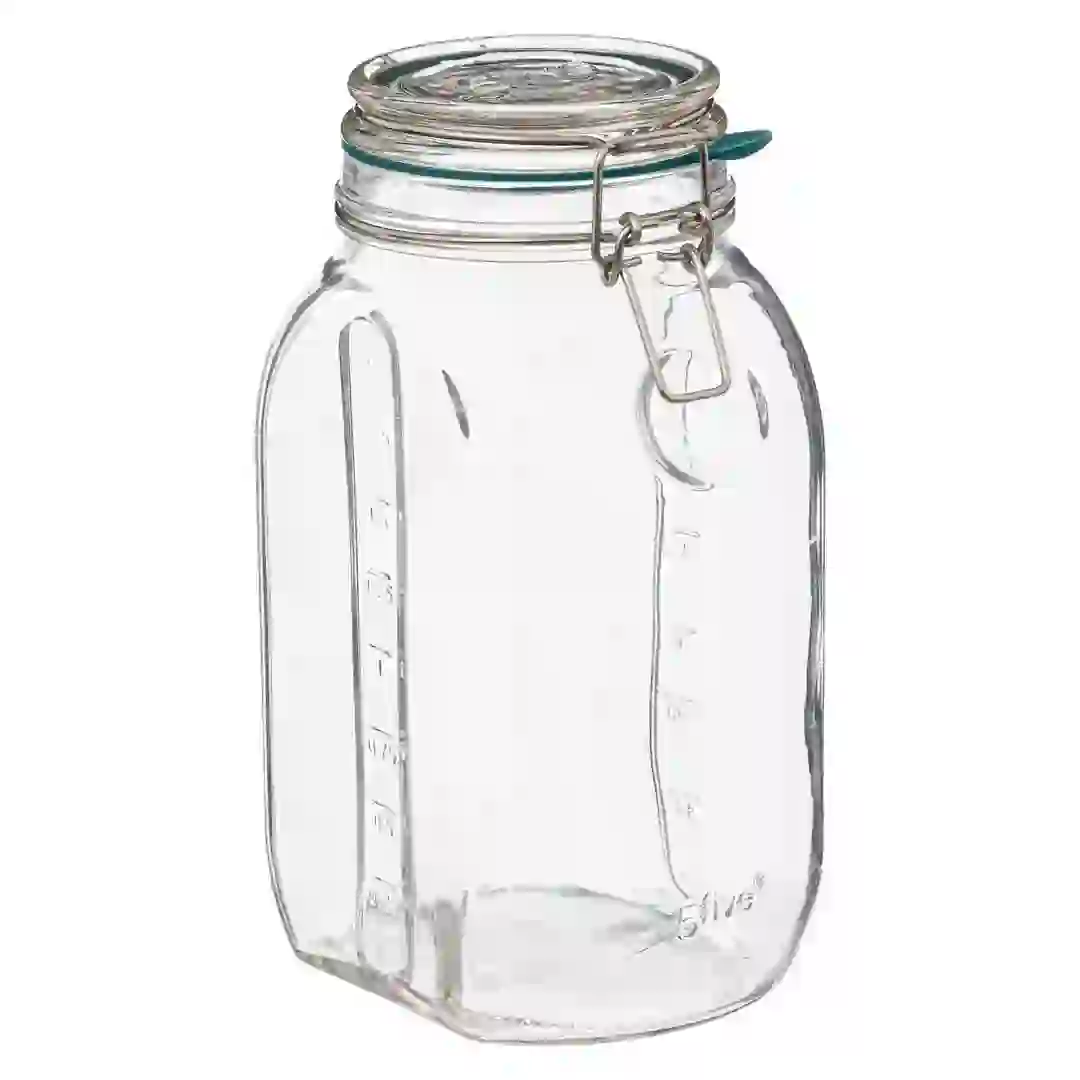 5Five Glass Food Storage Jar (2 L, Clear)