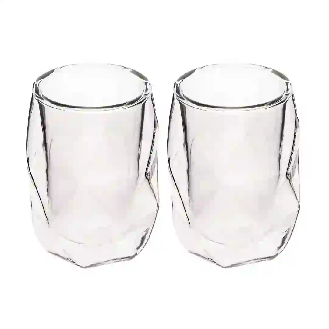 Neoflam Double Wall Borosilicate Glass Coffee Cup Set (2 Pc., 90 ml)