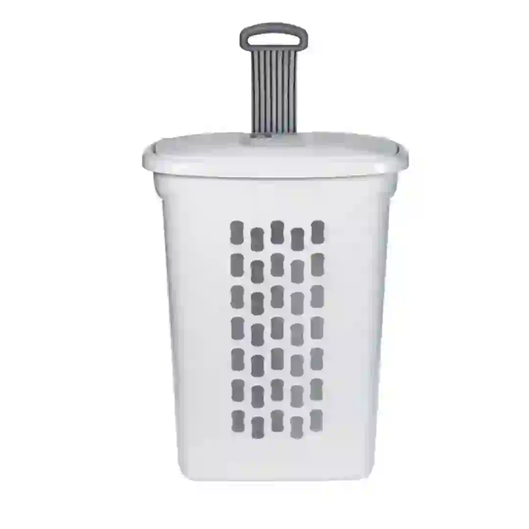 Sterilite Plastic Wheeled Laundry Basket (53.34 x 34.93 x 72.07 cm, White)
