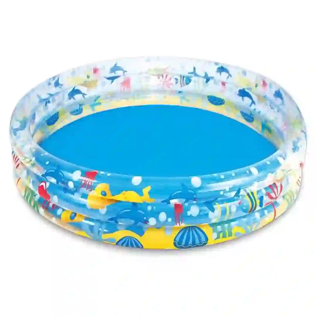 Bestway 3-Ring Deep Dive Swimming Pool (182.9 x 33 cm, Multicolored)
