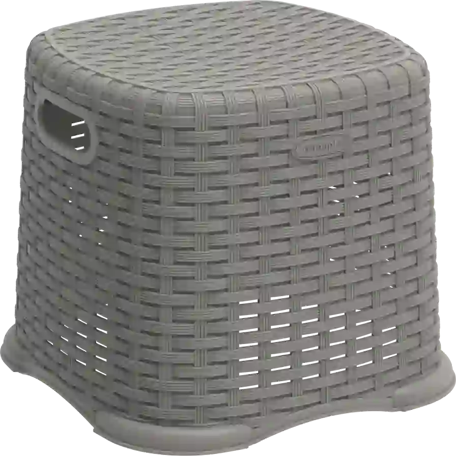 Cosmoplast Rattan Step Stool (30 x 30 x 28 cm)