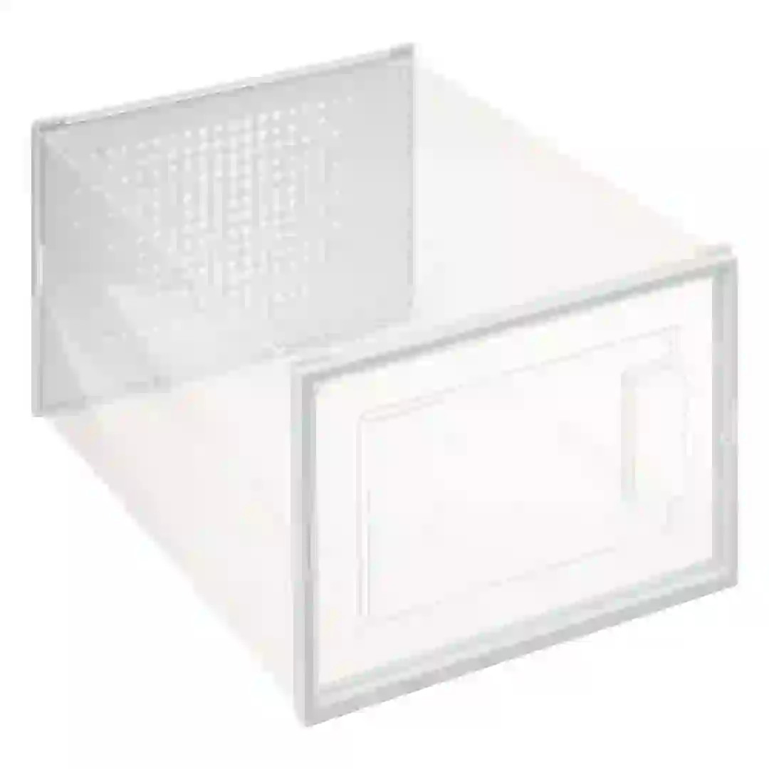 5Five Plastic Shoe Box (Medium, Transparent)