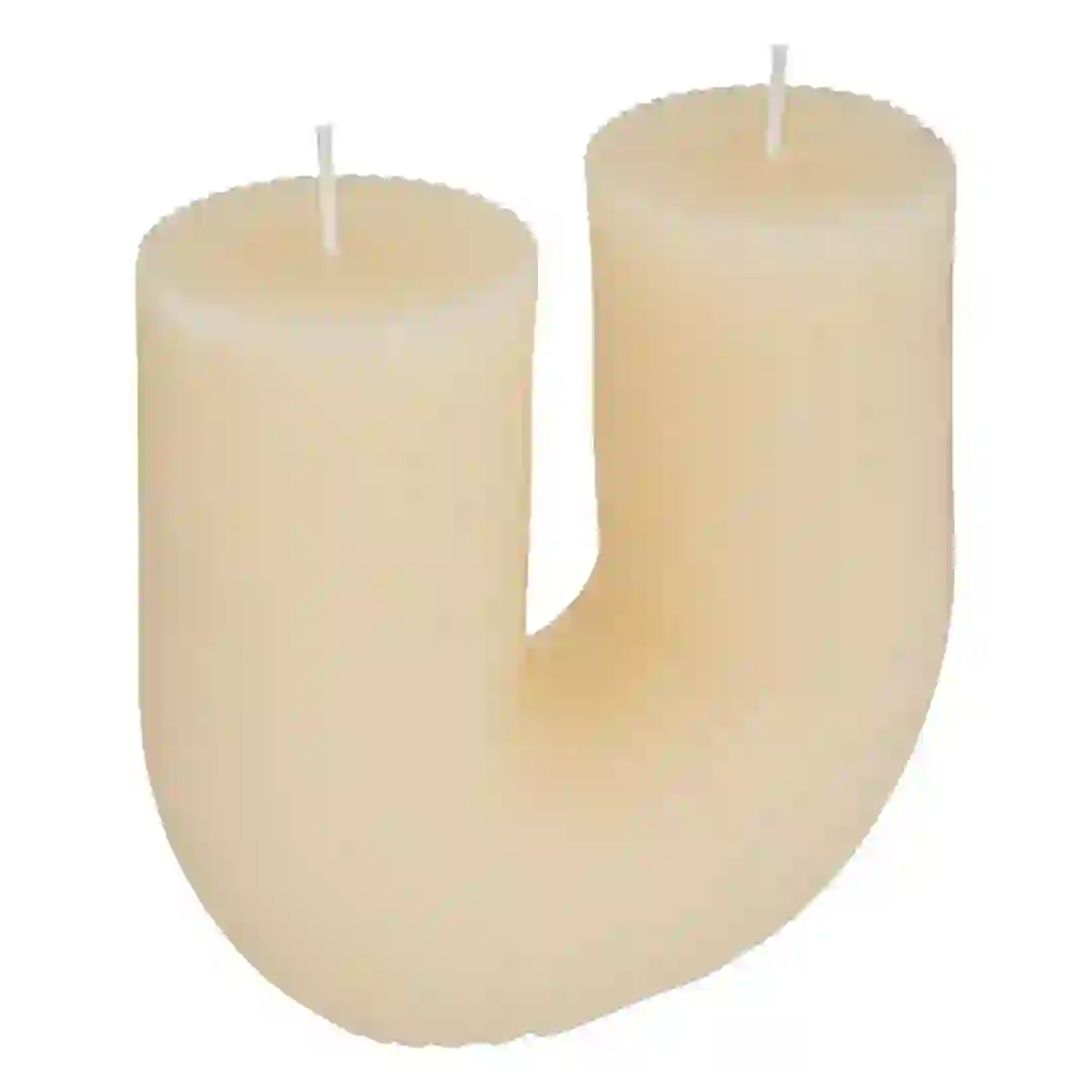 Atmosphera Demi U-Shaped Candle (11 x 5.1 x 12 cm, Ivory)