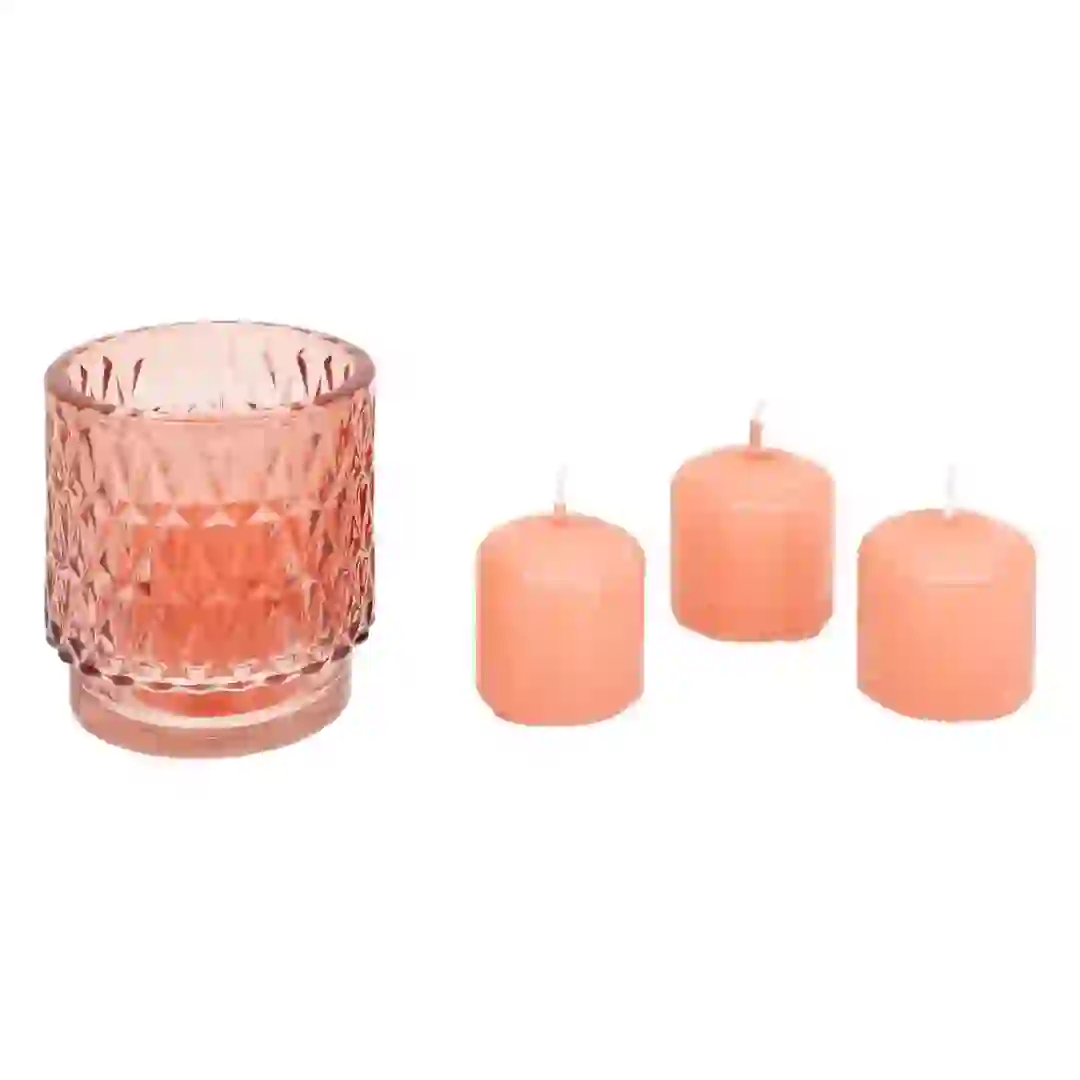 Atmosphera Oudy Jar Candle Gift Set W/Tealight Holder (4 Pc.)