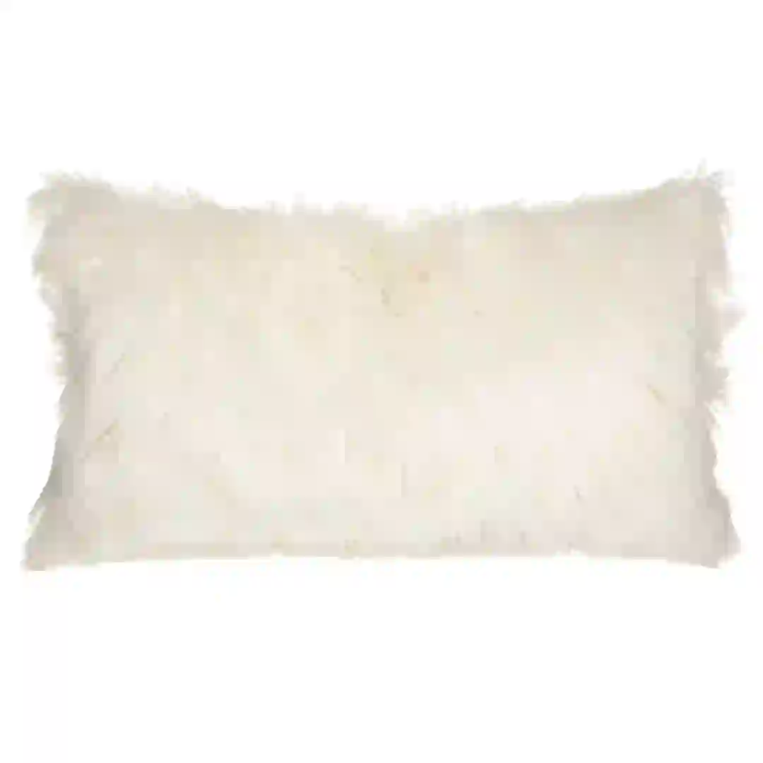 Atmosphera Oslo Faux Fur Cushion (75 x 17 x 35 cm, Ivory)