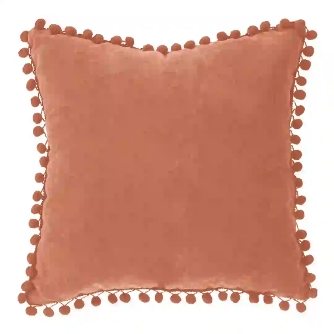 Atmosphera Pom-Pom Cushion (40 x 14 x 40 cm, Terracotta)