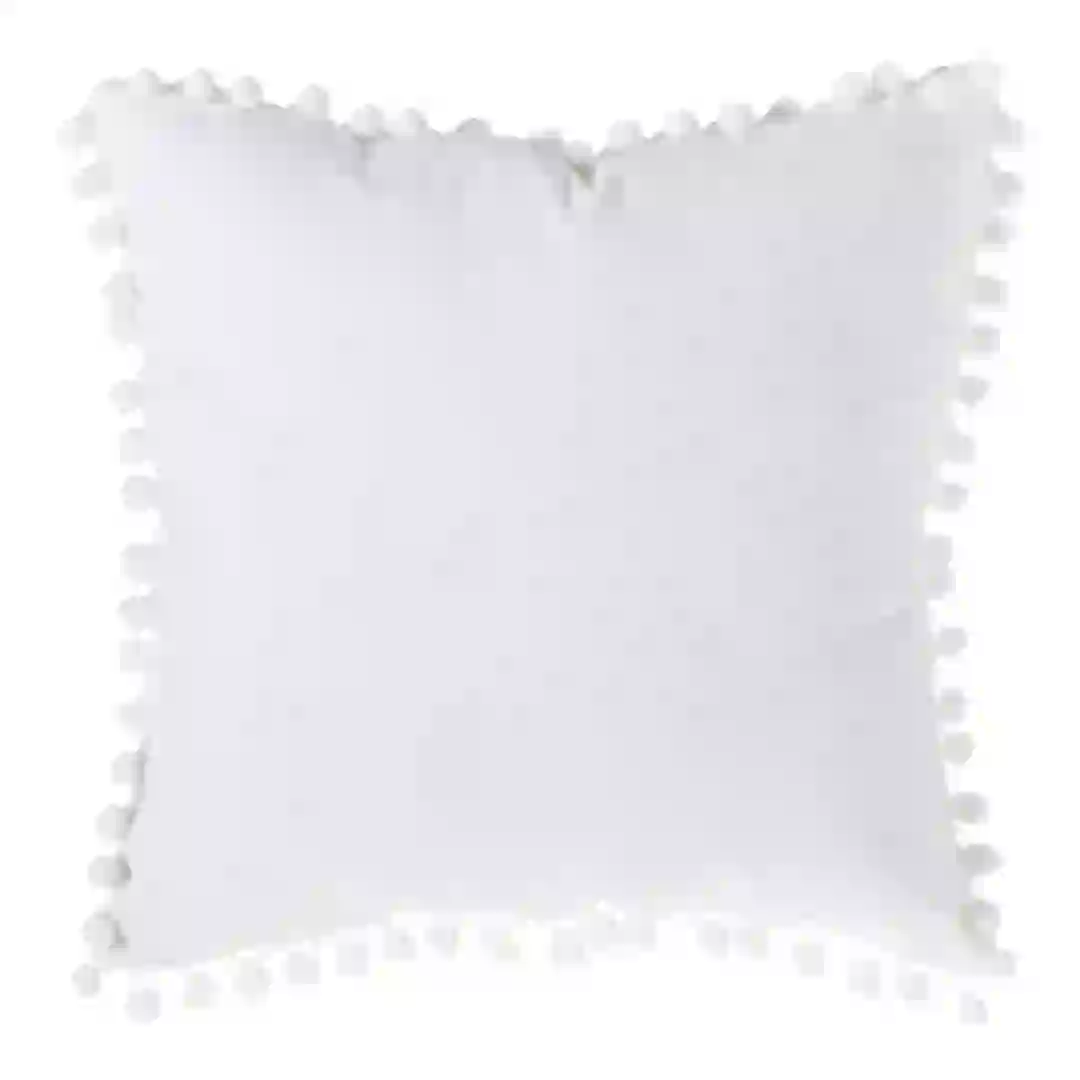 Atmosphera Pom-Pom Cushion (40 x 14 x 40 cm, Ivory)