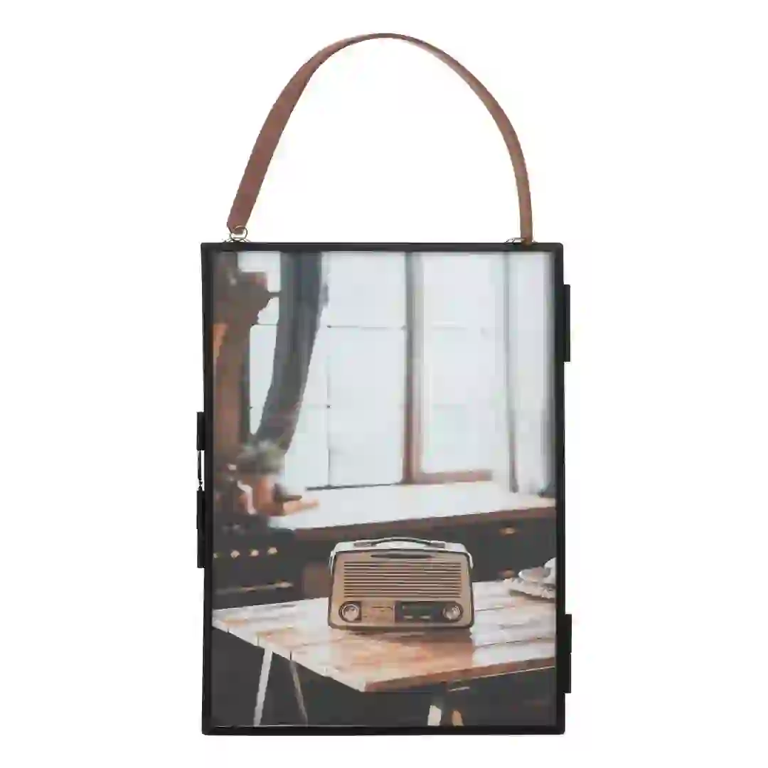 Atmosphera Donna Metal Photo Frame (14 x 0.7 x 28 cm, Black)