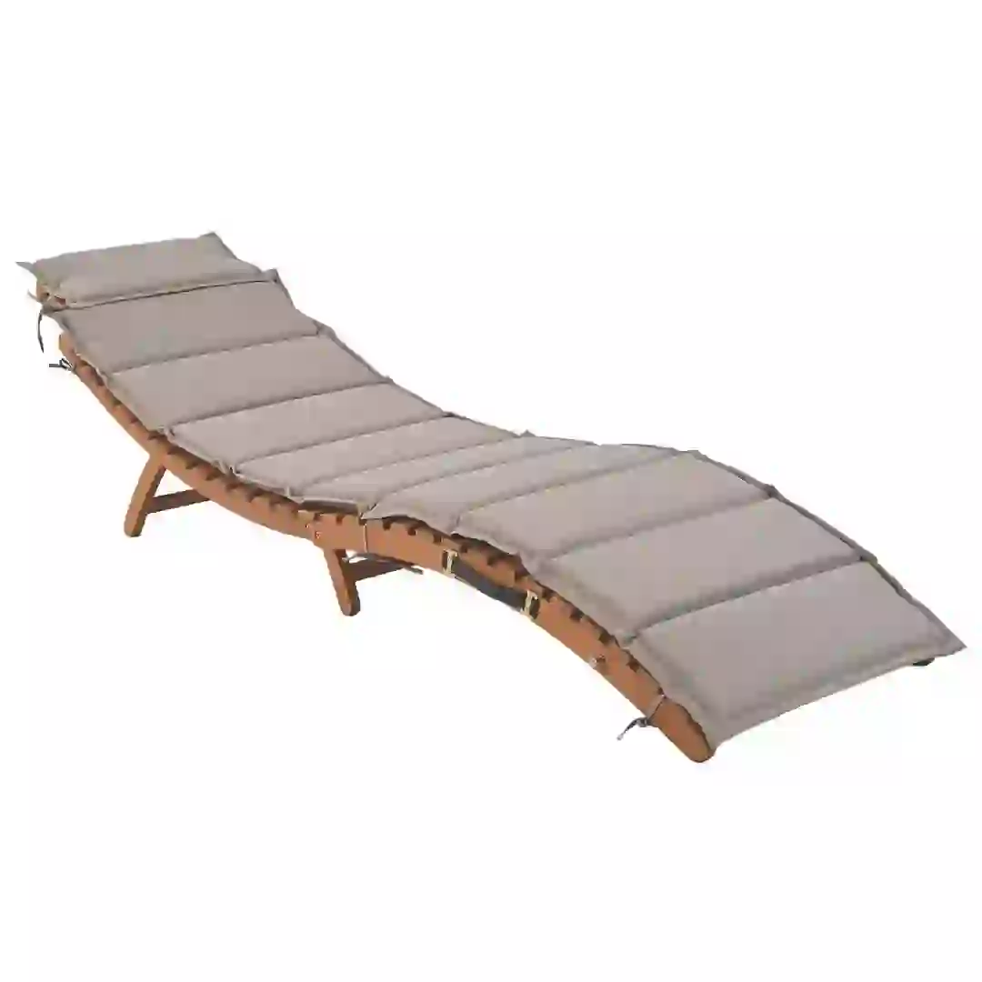 Living Accents Lazzie Acacia Wood Sunlounger (60 x 190 x 51.5 cm)