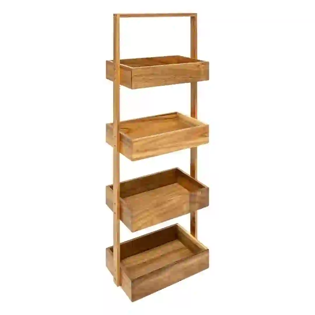 5Five 4-Tier Acacia Bathroom Shelf (L. 26.8 x D. 16 x H. 88 cm)