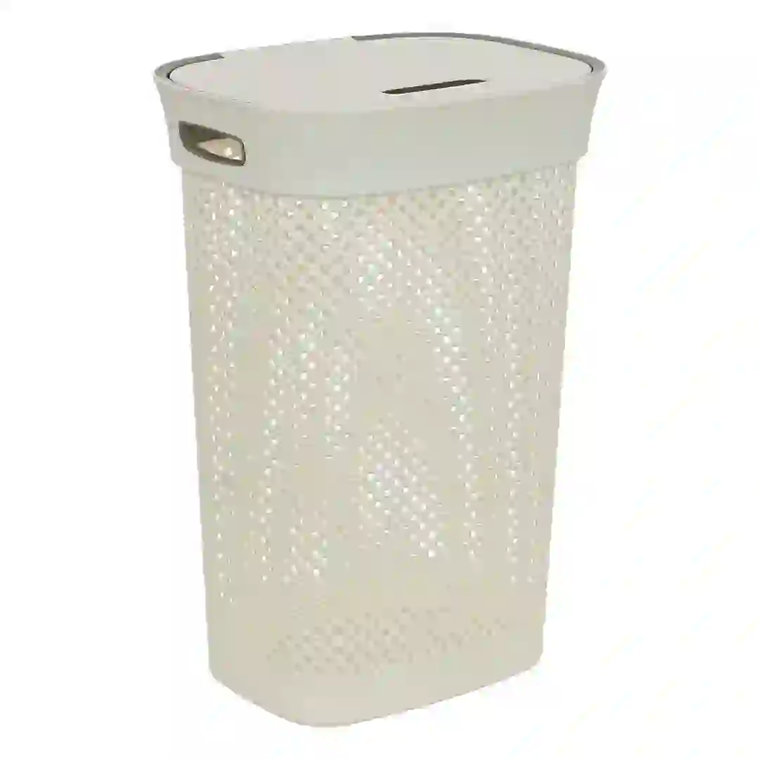5Five Laundry Hamper (Beige, 60 L)