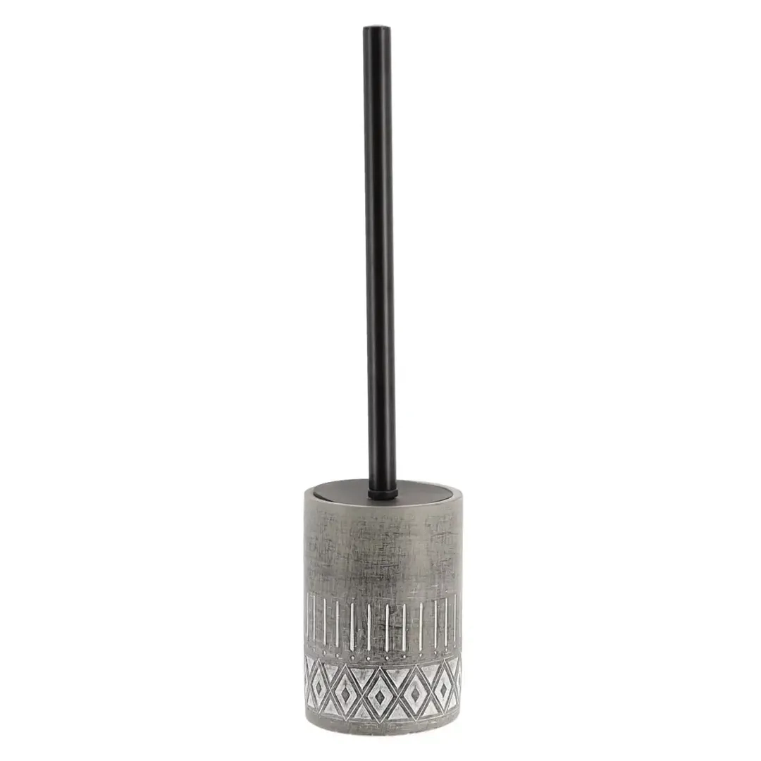 Tendance Cement Toilet Brush with Holder (Gray, 9.2 x 36 cm)