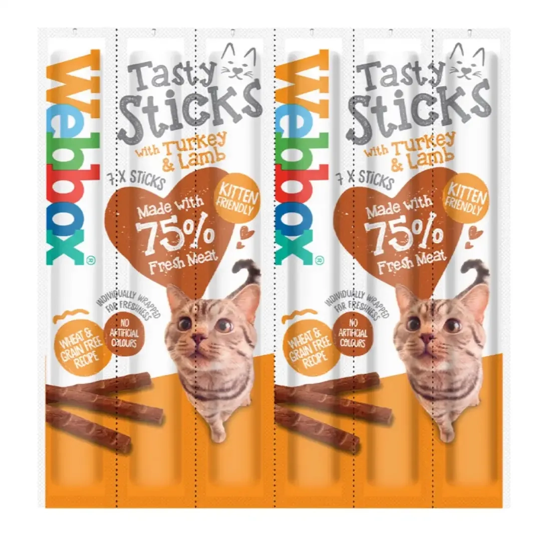 Webbox Tasty Sticks Turkey & Lamb Cat Treats (30 g)