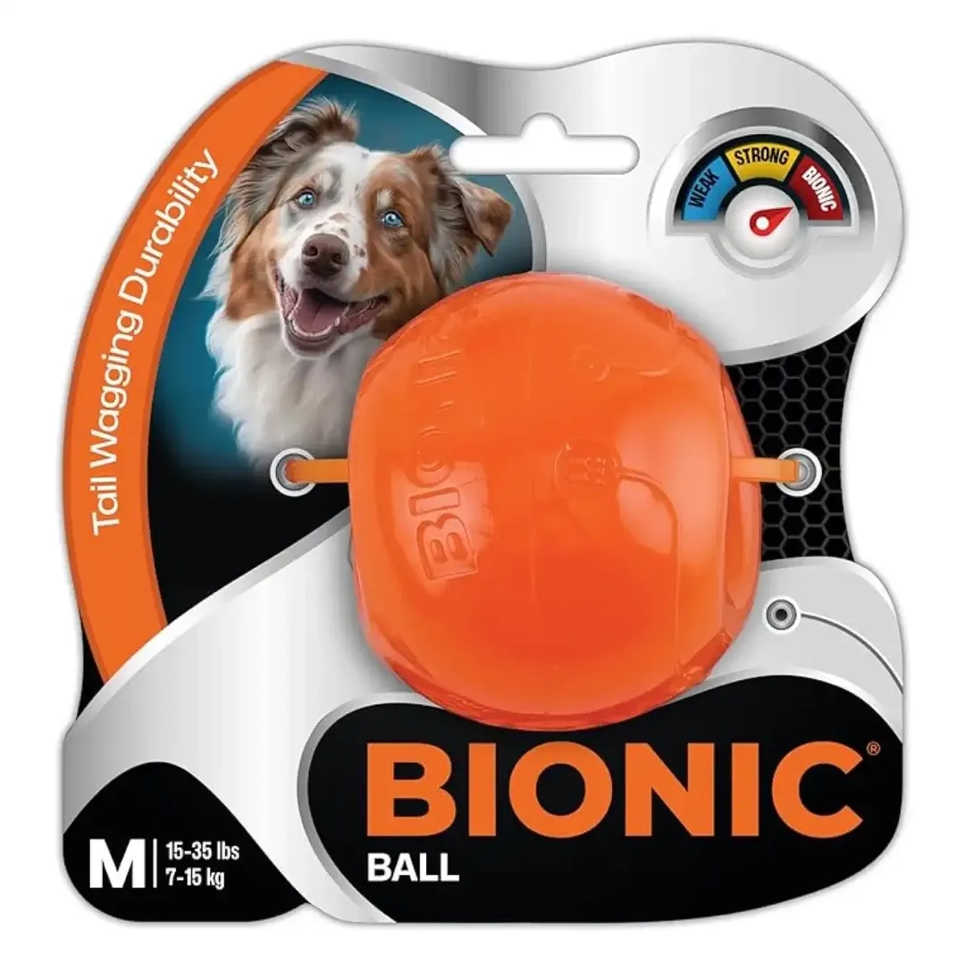 Hagen Bionic Medium Dog Ball (6.7 cm, Orange)