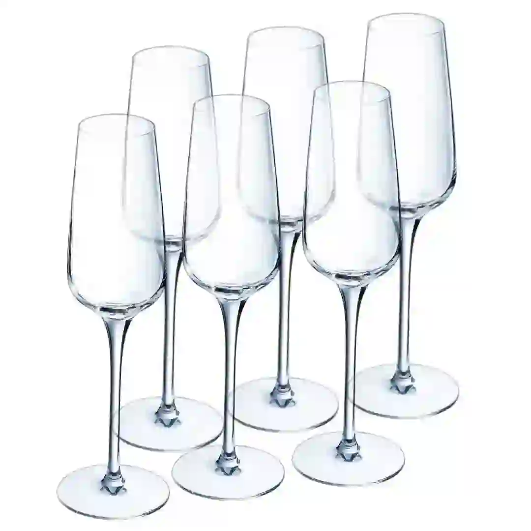 Chef & Sommelier Sublime Flute Glass Set (210 ml, 6 Pc.)
