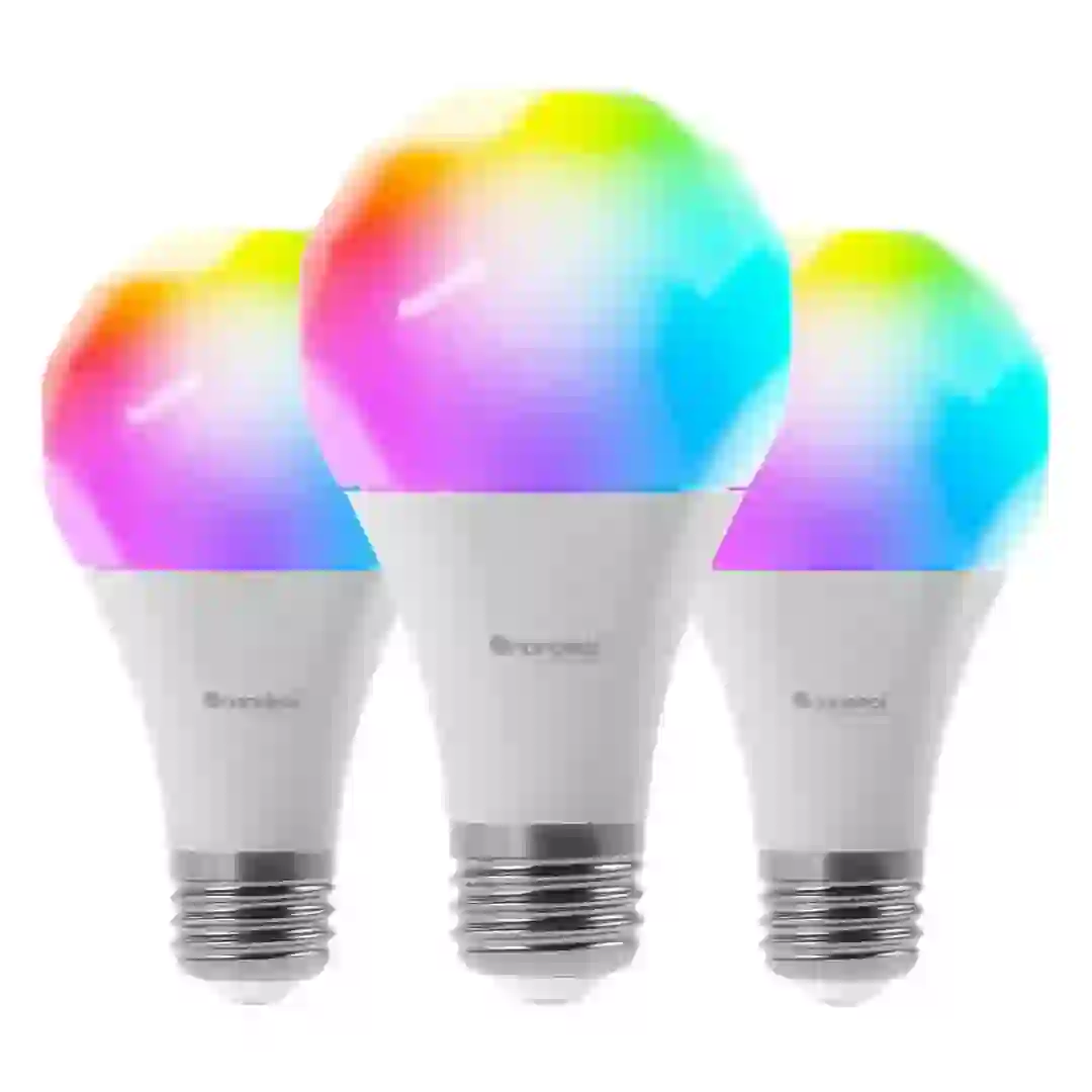Nanoleaf Essentials Color-Changing A60 Smart Bulb (8.5 W, 3 Pc.)