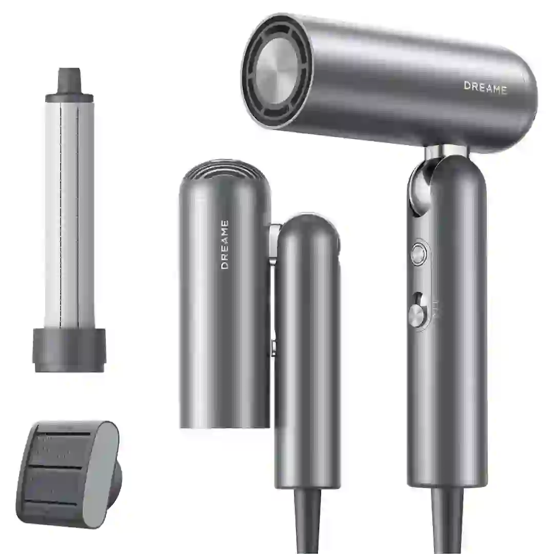 Dreame Pocket Foldable Travel Hair Dryer, AHD51-GRAY (Grey, 1300 W)
