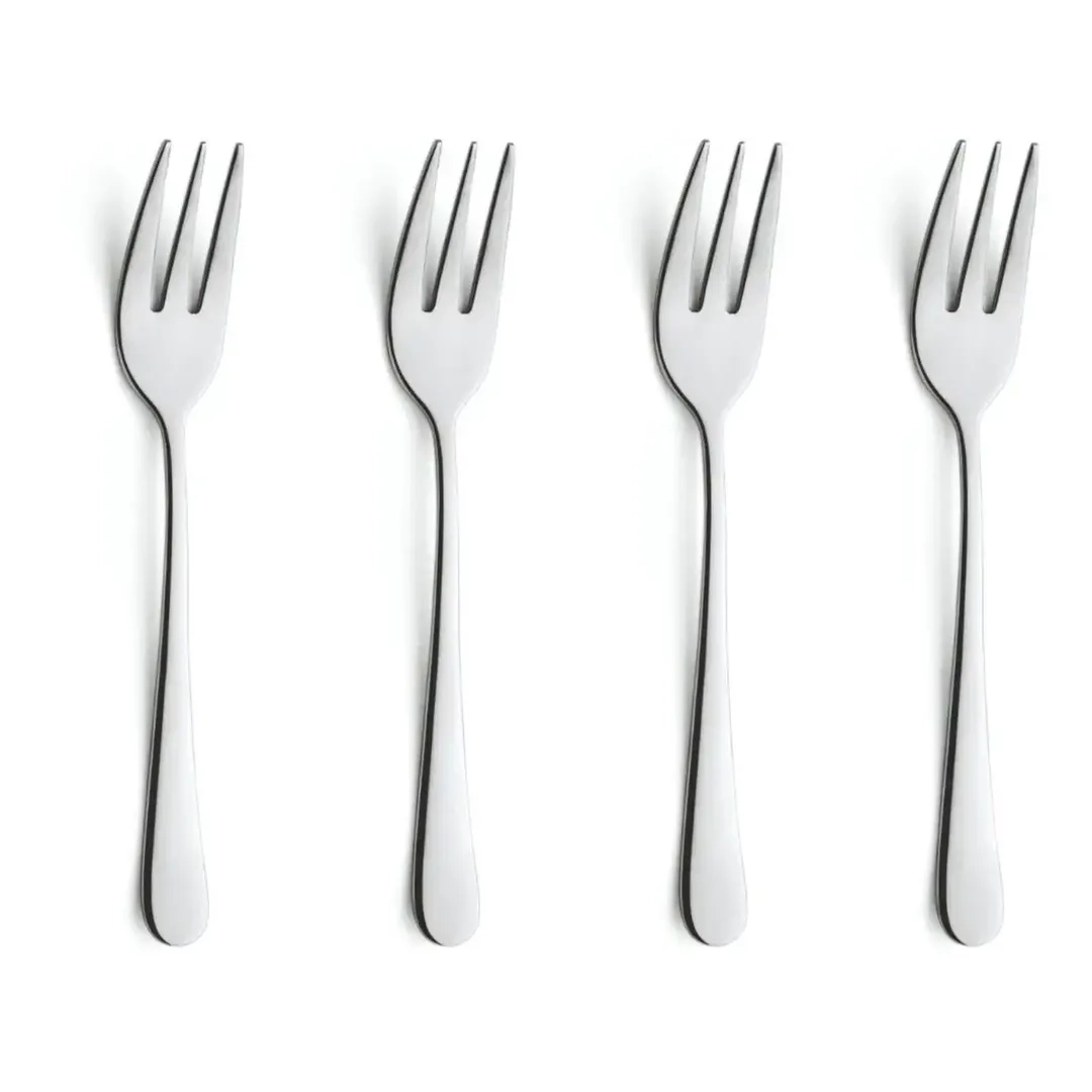 Amefa Austin Stainless Steel Cake Forks (Silver, 4 Pc.)