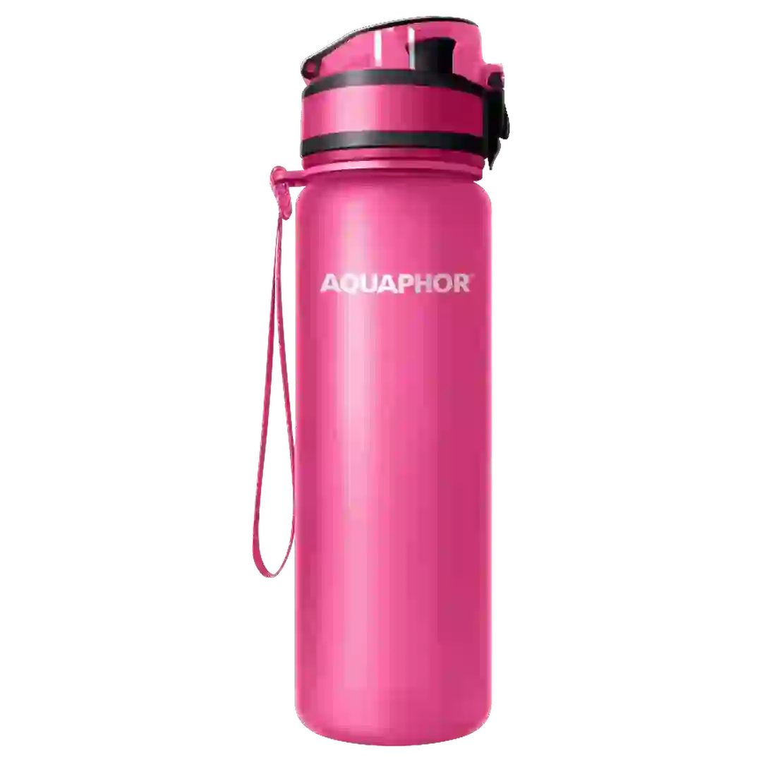 Aquaphor Water Filter Bottle City (0.5 L, Pink)