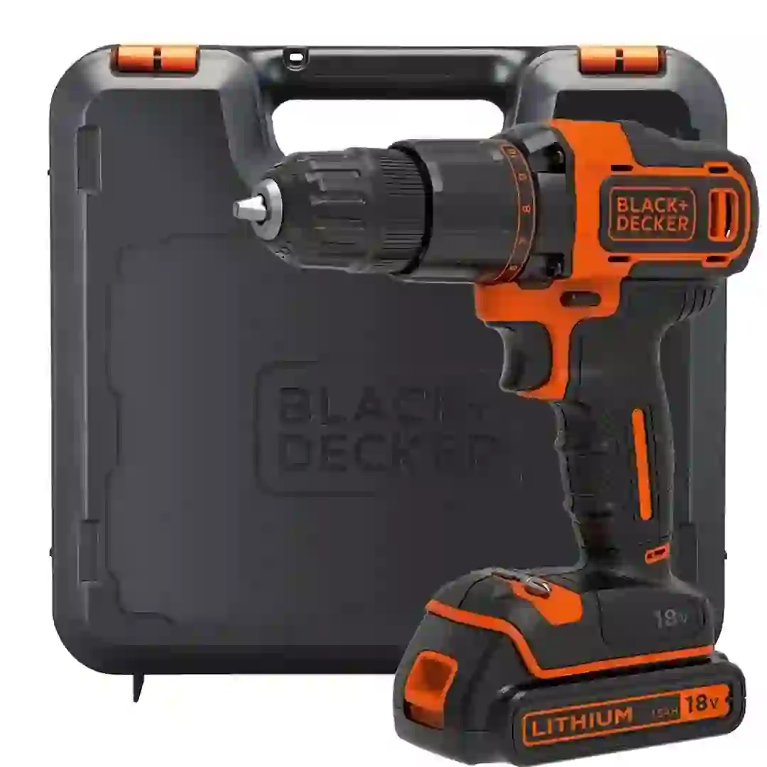 Black+Decker Cordless Compact 2-Gear Hammer Drill Kit (18 V)