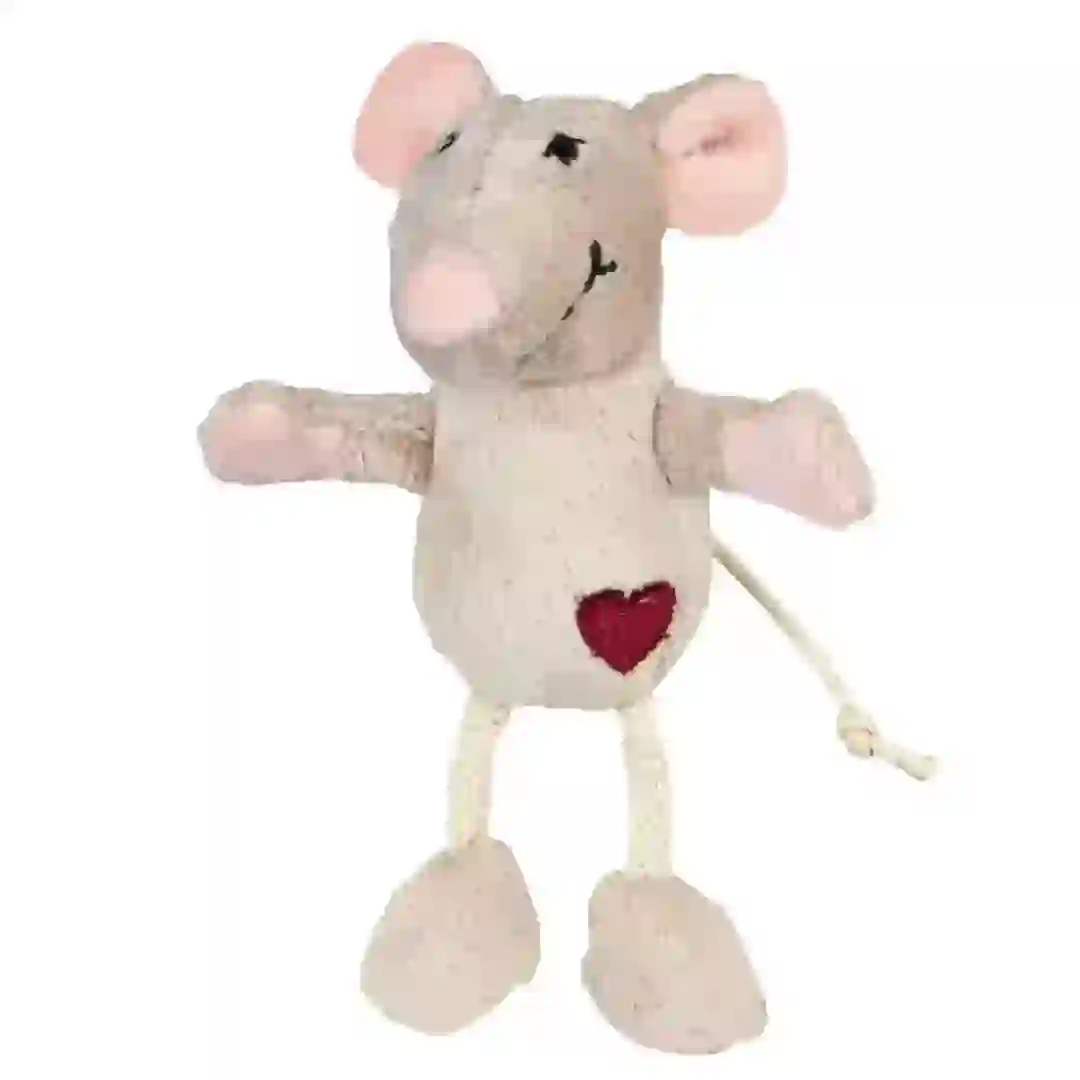 Trixie Plush Mouse Cat Toy (Grey, 11 cm)