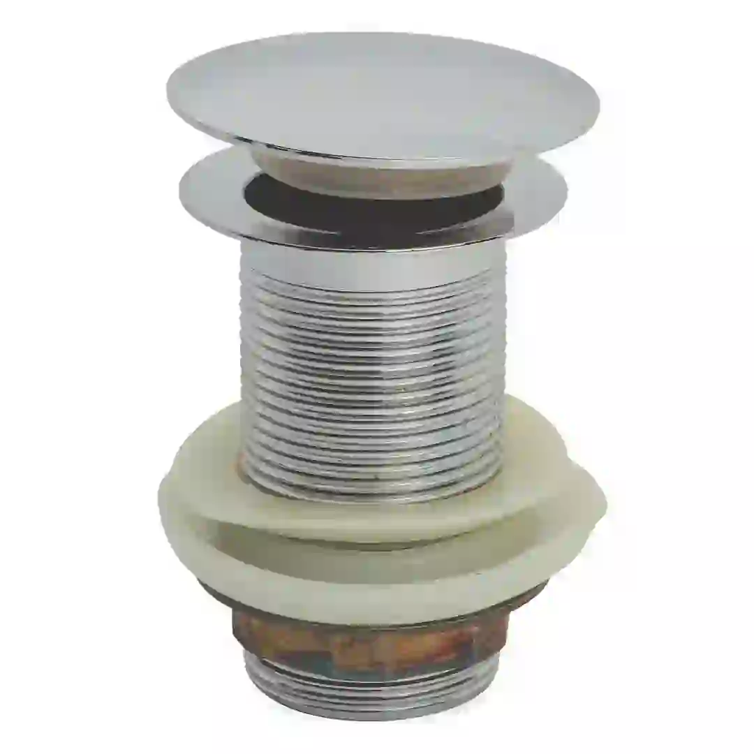 Bold Techno Unslotted Nbr Seal Mushroom Cover Design Click Clac Valve (Dia.66 cm, L.78 cm, Chrome Plated)