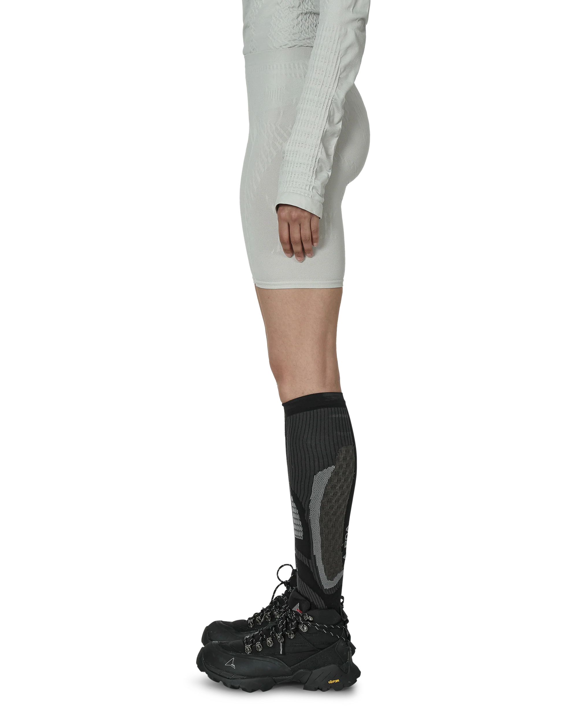 Circular Biker Shorts Light Grey