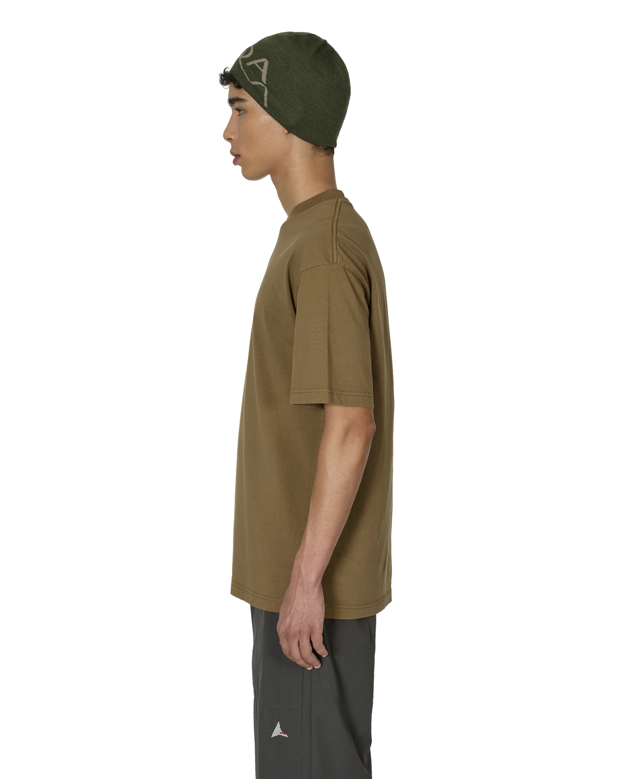 Logo T Shirt Brown Olive