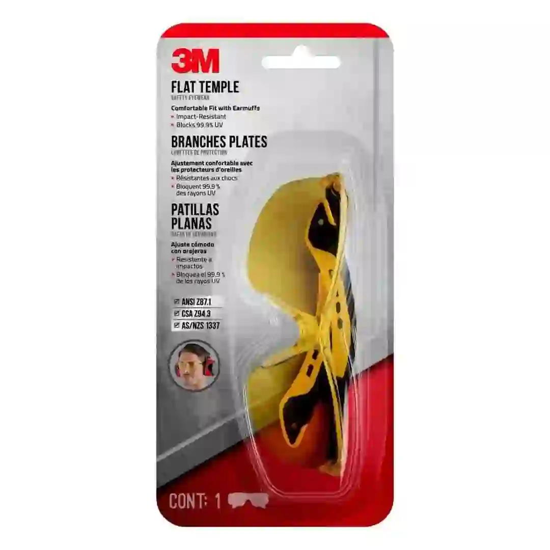 3M Polycarbonate Flat Temple Safety Eyewear