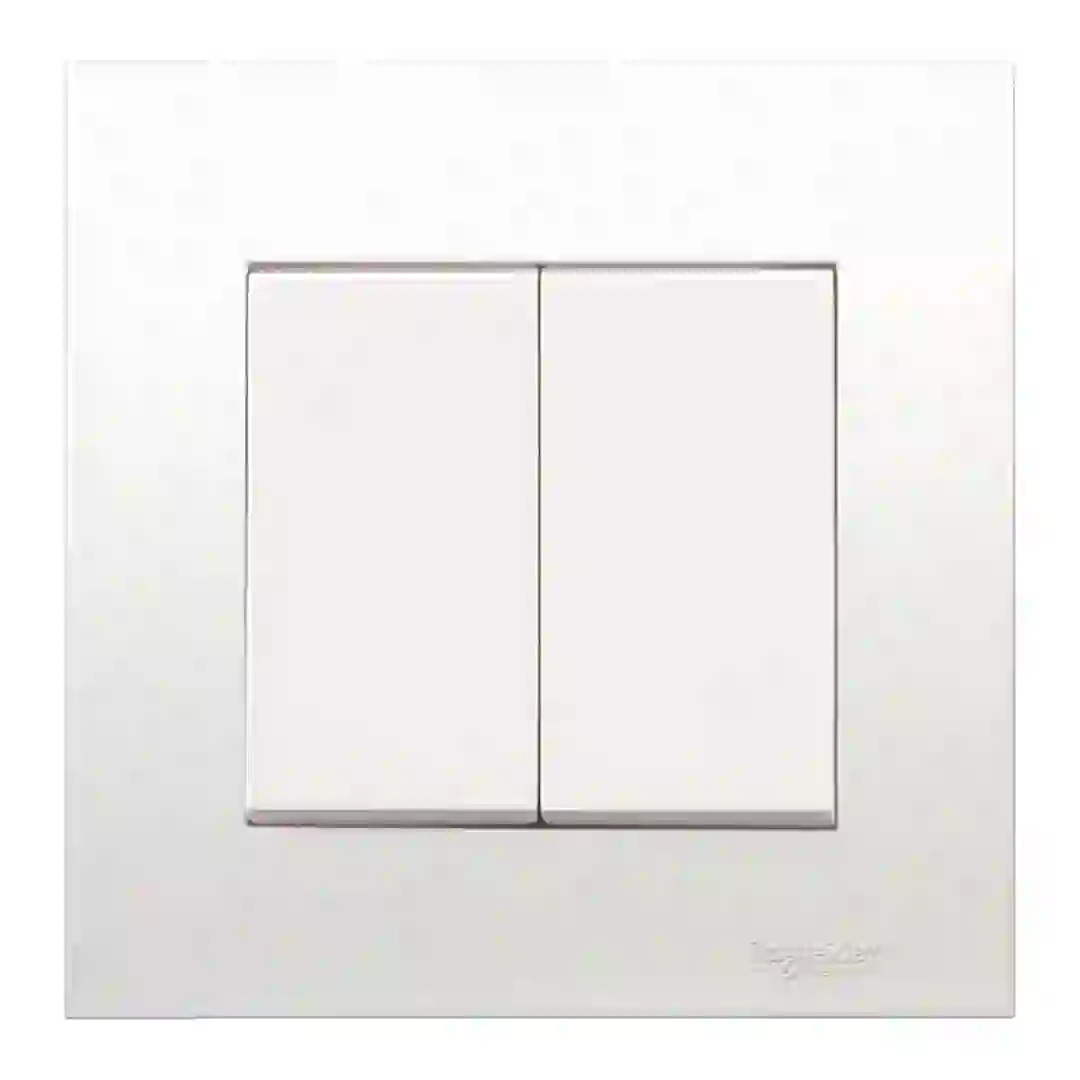 Schneider Electric Vivace 2 Gang 2 Way Switch (8.7 x 8.7 x 3.5 cm, 250 VAC)