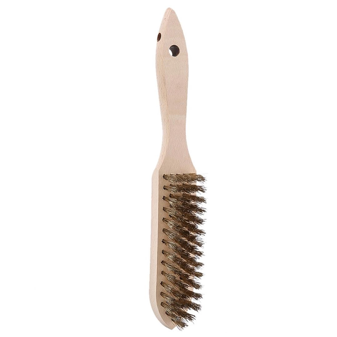 Suki 3-Row Brass Plated Wire Brush