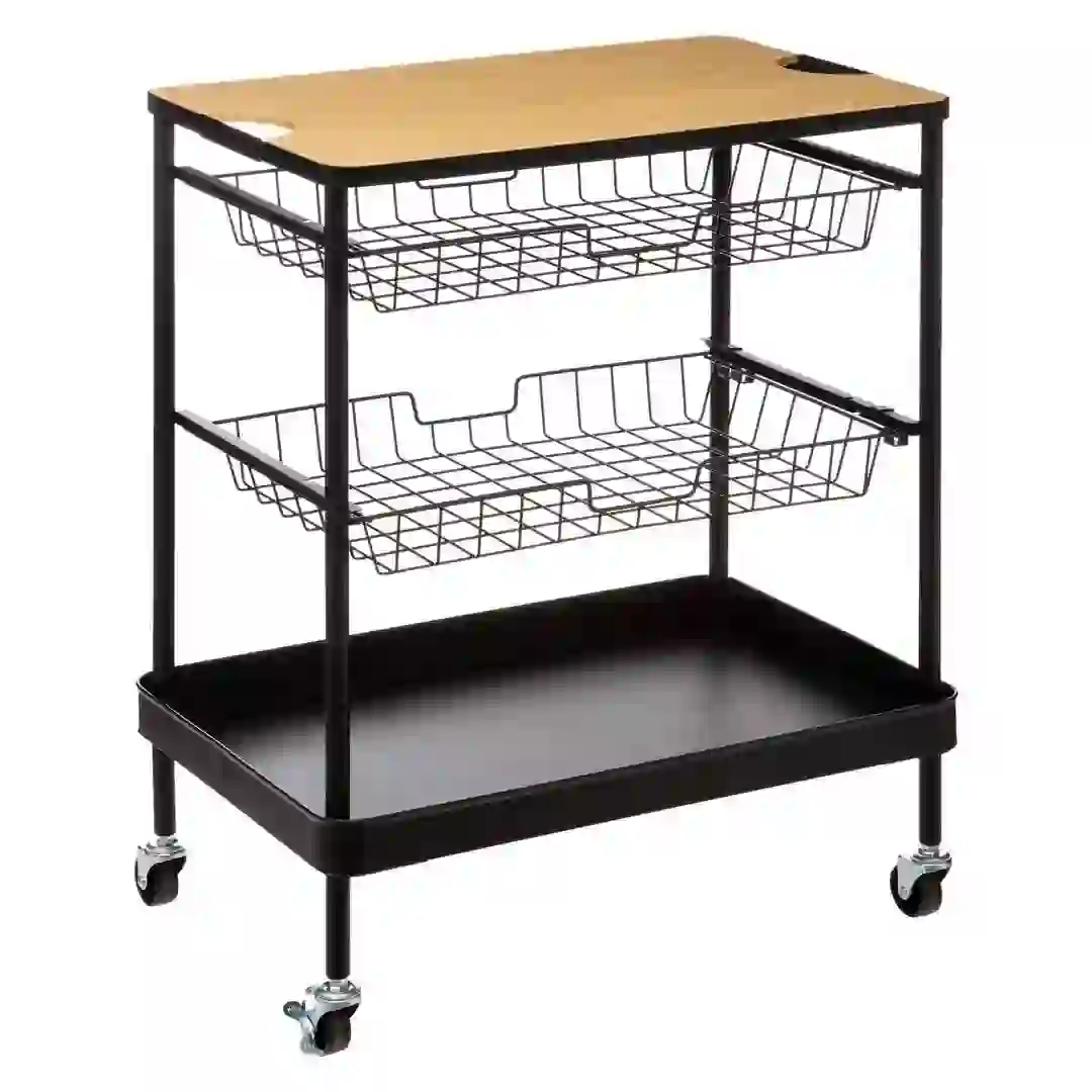 5five Metal Trolley W/ 2 Basket Drawers