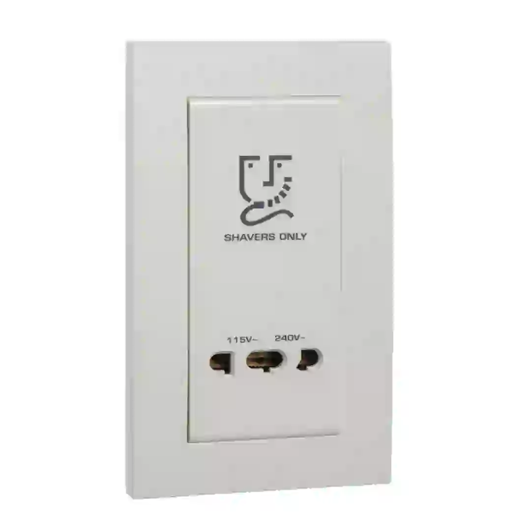 Schneider Electric Vivace 2 Gang Dual Voltage Shaver Socket (14.6 x 8.6 x 4.9 cm)