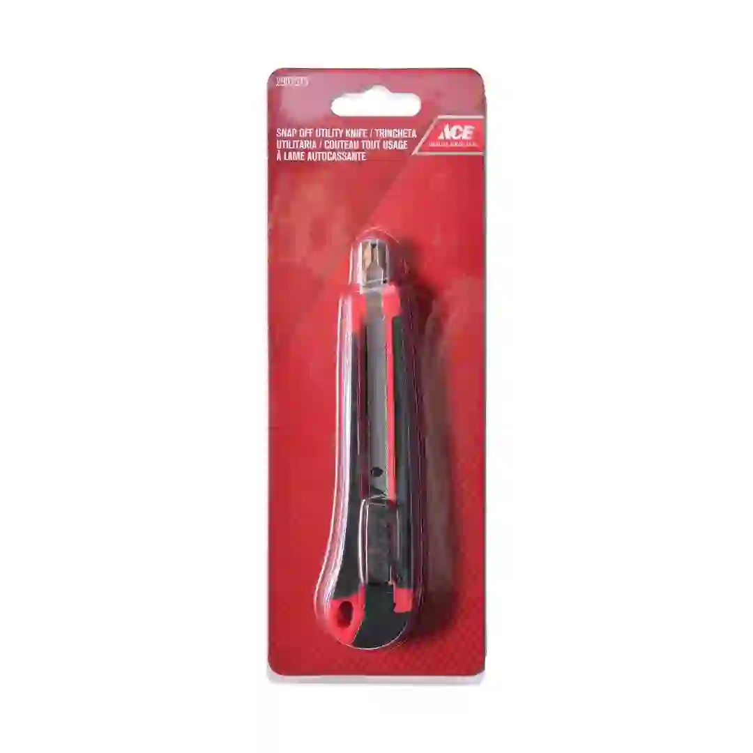 Ace Carbon Steel Snap-Off Utility Knife W/Comfort Grip (9 mm)