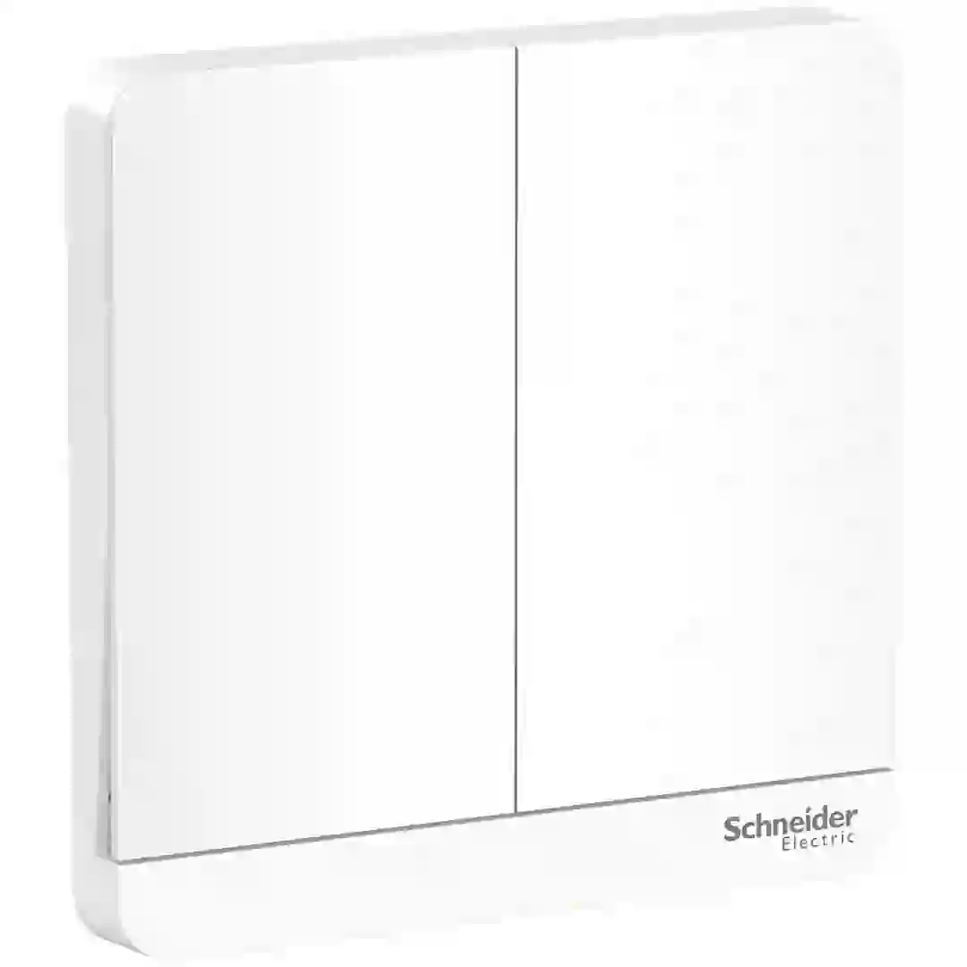 Schneider Electric AvatarOn 2 Gang 1 Way Switch (8.6 x 8.6 x 3.42 cm, 250 VAC)