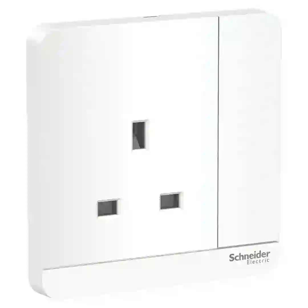 Schneider Electric AvatarOn 1 Gang Switched Socket (8.6 x 8.6 x 3.17 cm)