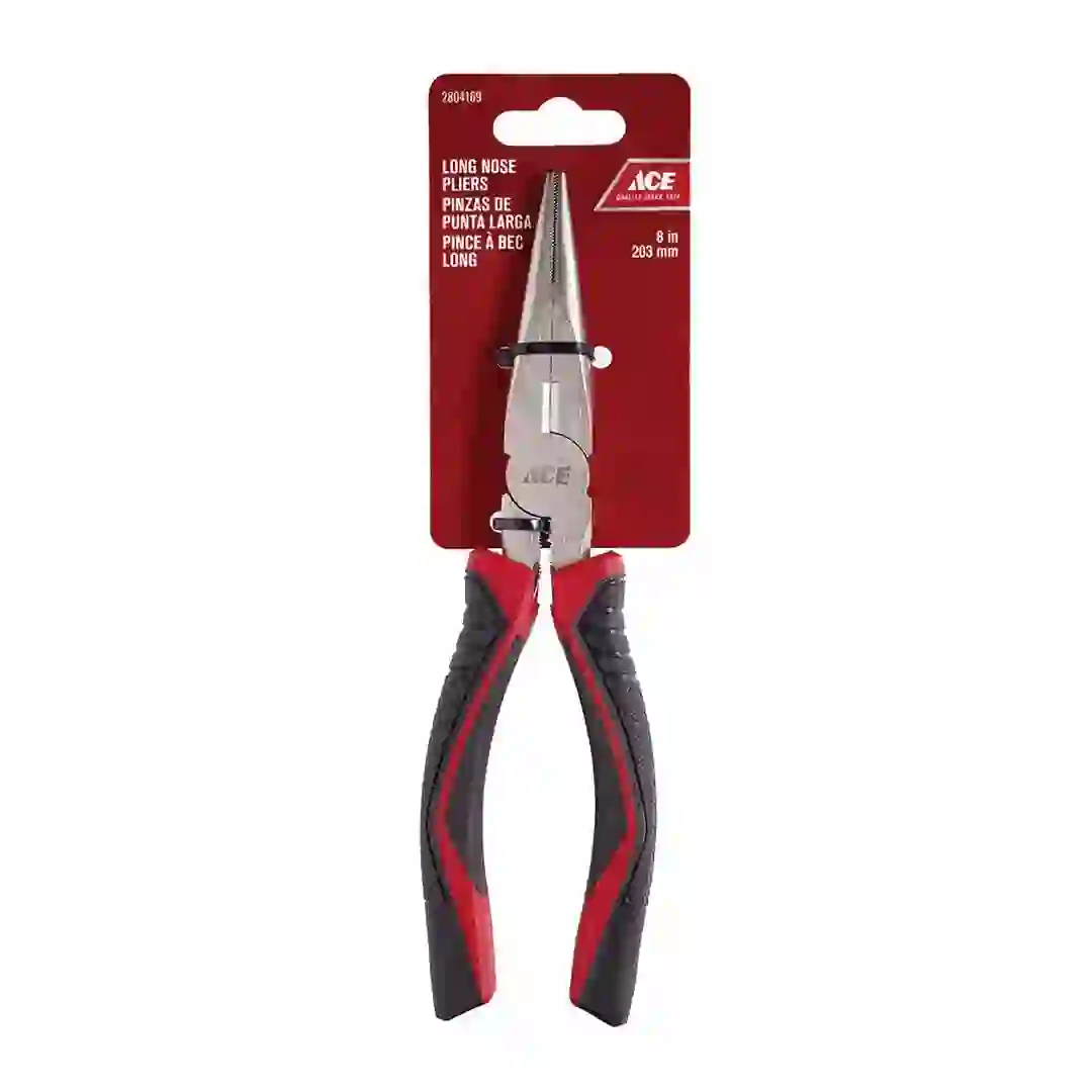 Ace Steel Long Nose Pliers W/TPR Grip (20 cm)