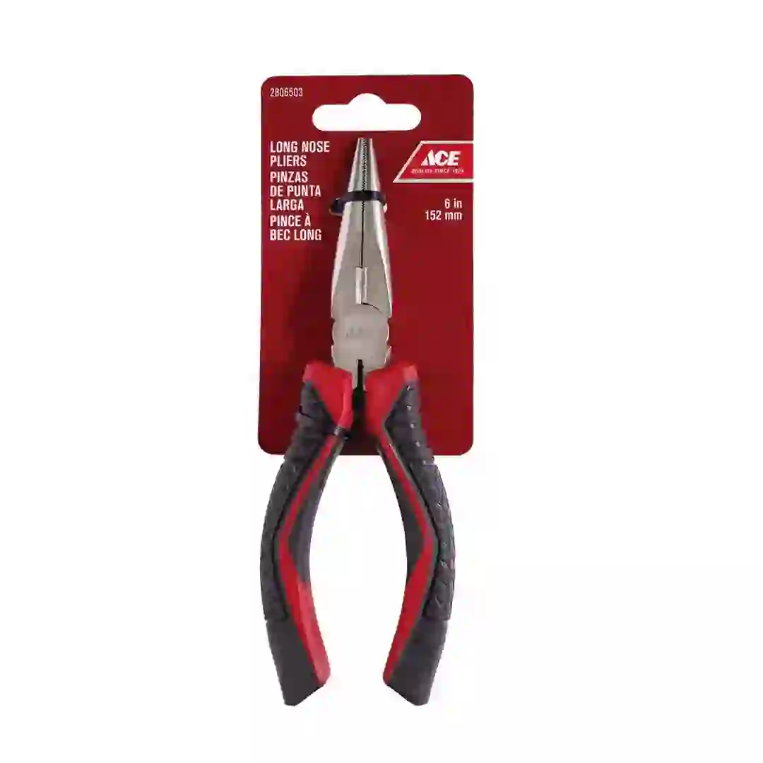 Ace Steel Long Nose Pliers W/TPR Grip (15 cm)