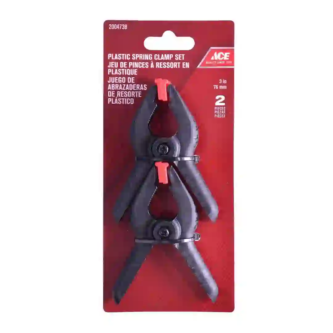 Ace Plastic Spring Clamp Pack (7.6 cm, 2 Pc.)