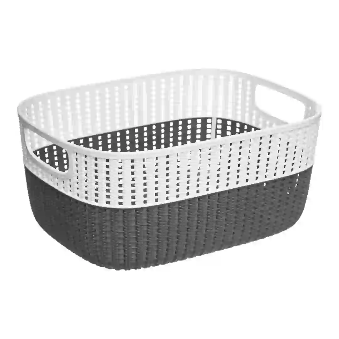 5five Polypropylene 2-Tone Storage Basket (15 L)
