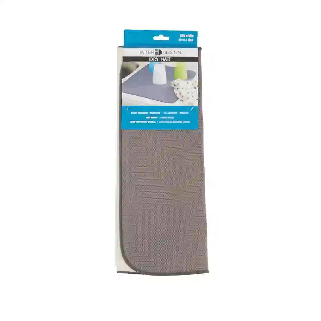 Interdesign iDry Drying Mat (46 x 41 cm, Pewter & Ivory)