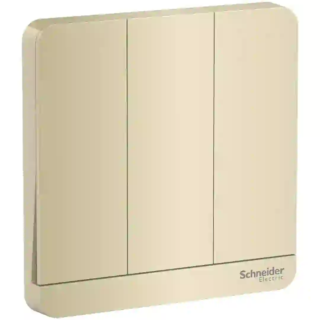 Schneider Electric AvatarOn 3 Gang 2 Way Switch (8.6 x 8.6 x 3.42 cm, 250 VAC)