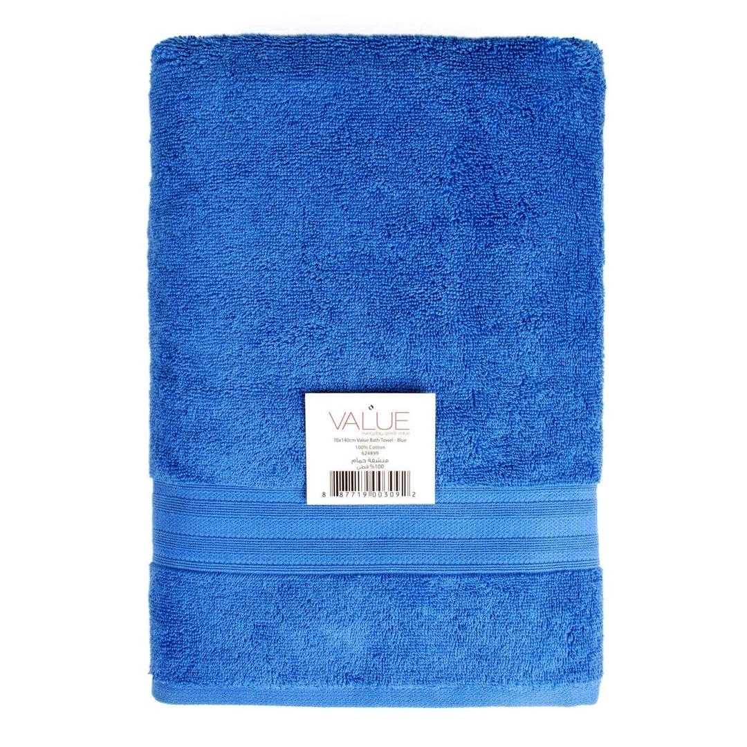 Truebell Value Cotton Bath Towel (70 x 140 cm, Blue)