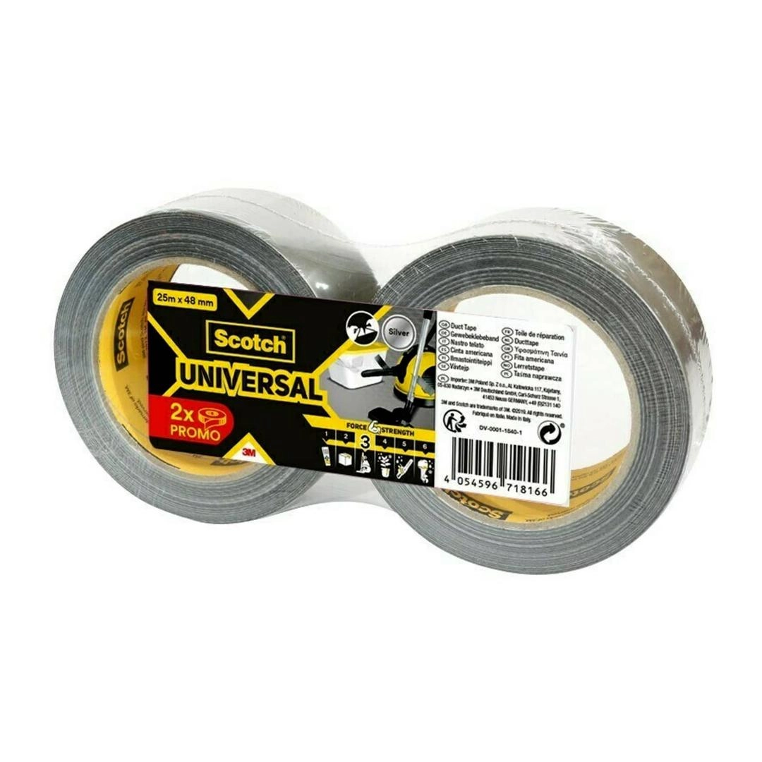 3M Scotch Universal Duct Tape Pack, 2904 (4.8 x 2500 cm, 2 Pc.)